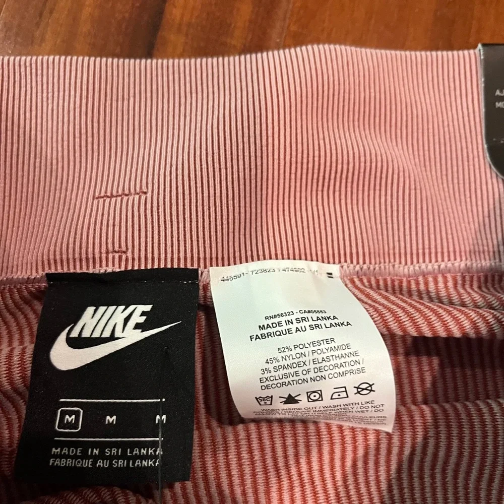 Nike Athletic Skirt Mini Air Rib Stripe Tight Fit Active Bodycon Stretch New M